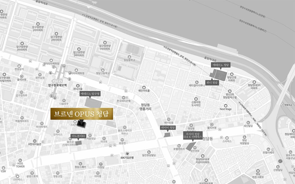 브르넨오퍼스청담-위치